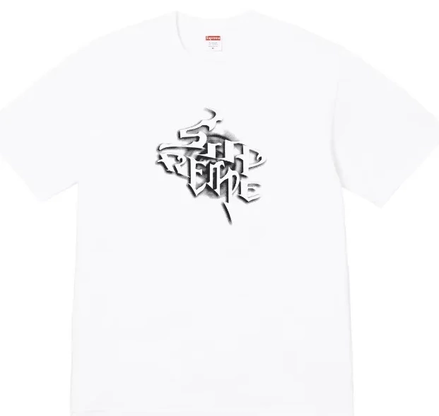 L XL and M white WEEK18 T-shirt letter 24FW S printed in black 0808